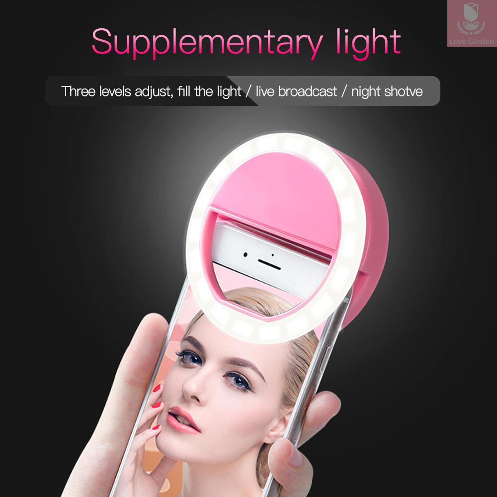 Đèn Led Tròn Kẹp Điện Thoại Hỗ Trợ Chụp Ảnh Selfie | BigBuy360 - bigbuy360.vn