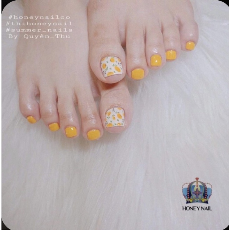 Mẫu  24 móng chân giả dễ thương kèm keo dũa