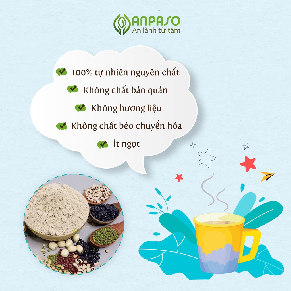 Ngũ Cốc Dinh Dưỡng Anpaso - Tăng Cân, Giảm Cân Bổ Sung Vitamin Hộp 500g-hsd 12 Tháng