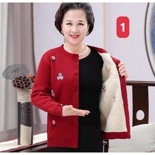 Áo len cho bà cho mẹ hàng lót lông ấm áp