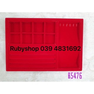 Khay nhung cao cấp đựng bộ lắc + mặt đá + nhẫn + hoa tai