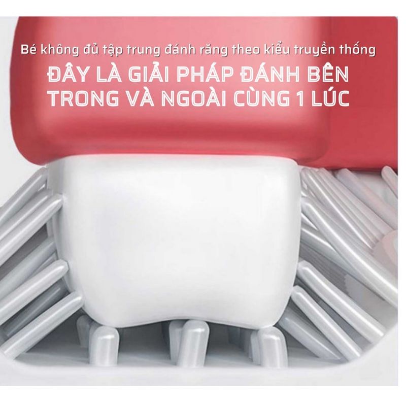 Bàn chải đánh răng hình chữ U mềm mại cho bé