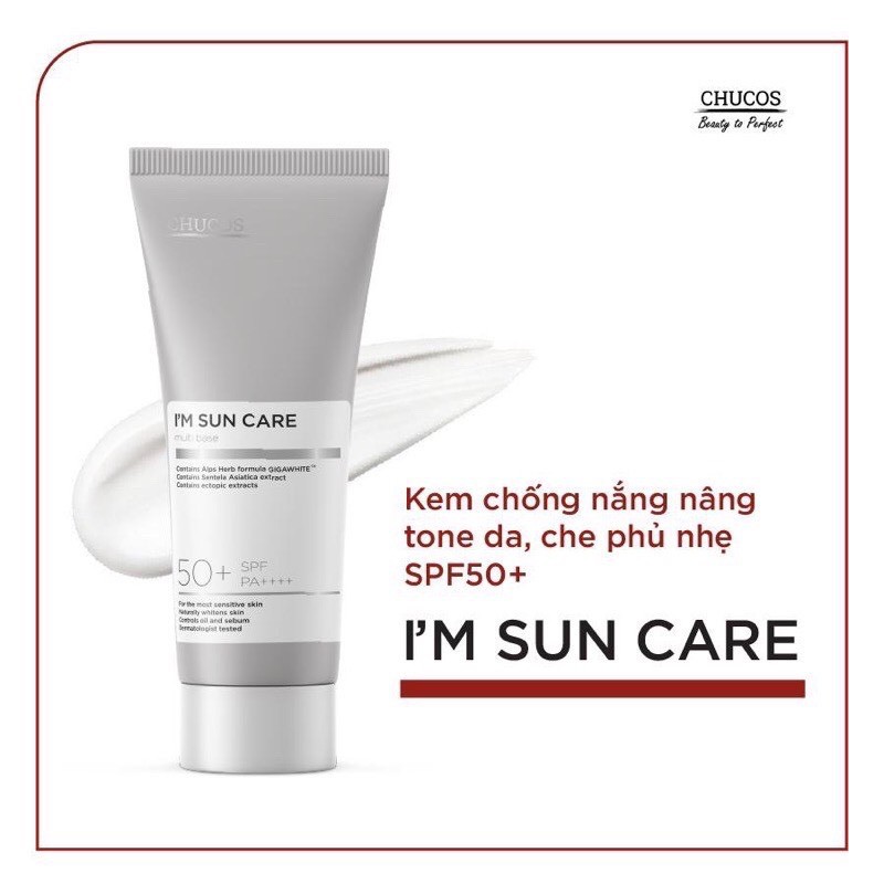Kem chống nắng vật lý CHUCOS Im Sun Care Multi Base (50ml) phiên bản da dầu và da khô