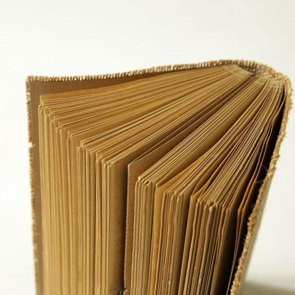 Mmluck Sổ Tay Ghi Chú Kế Hoạch Bằng Vải Bố Trơn Phong Cách Châu Âu Kèm Cạnh Raw Edge