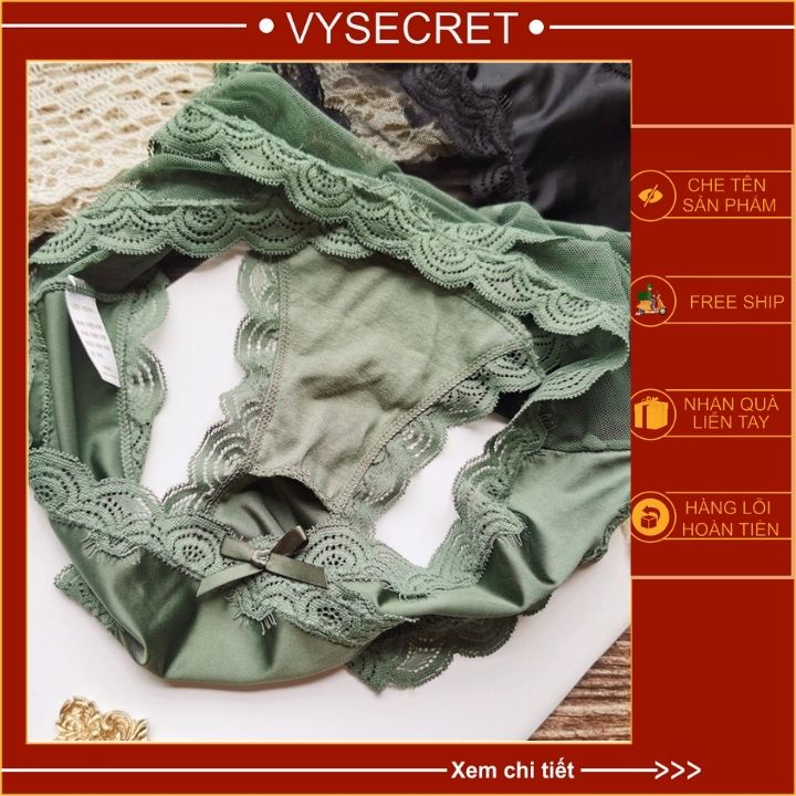 QUẦN LÓT REN KHÁNG KHUẨN SEXY KẾT HỢP COTTON ÔM MÔNG C1245 | BigBuy360 - bigbuy360.vn