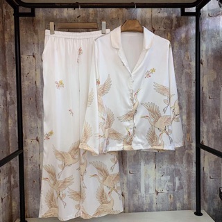 PIJAMA CON HẠC TRẮNG CAO CẤP