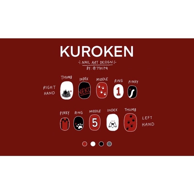 Móng úp tiện lợi hoạ tiết KuroKen