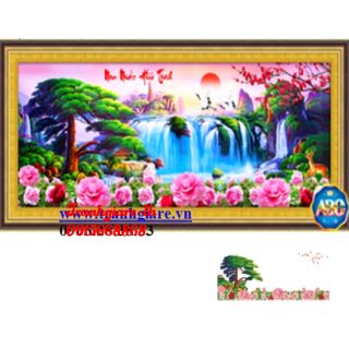 Tranh đính đá phong cảnh non nước hữu tình