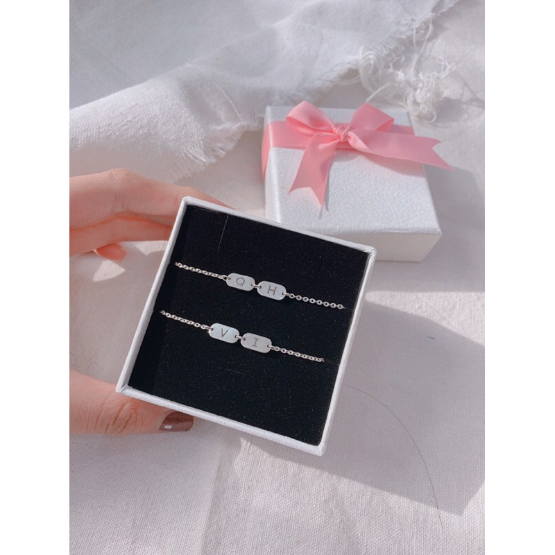 [HÀNG THIẾT KẾ] ẢNH THẬT- Vòng tay đôi / Lắc tay được thiết kế theo yêu cầu Bạc 925 cao cấp - TUNASHOP Trang sức bạc