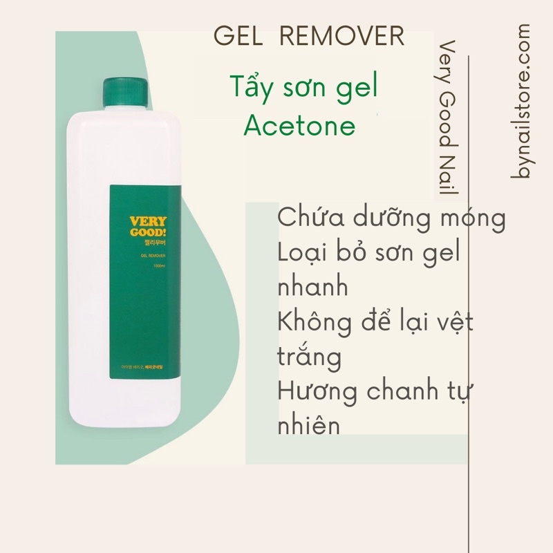 Very good nail] Dung dịch phá sơn gel Very good nail - Gel remover 1000ml