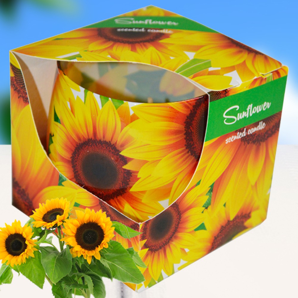 Ly nến thơm tinh dầu Admit Sunflower 100g QT026987 - hoa hướng dương, nến trang trí, thơm phòng, thư giãn, khử mùi