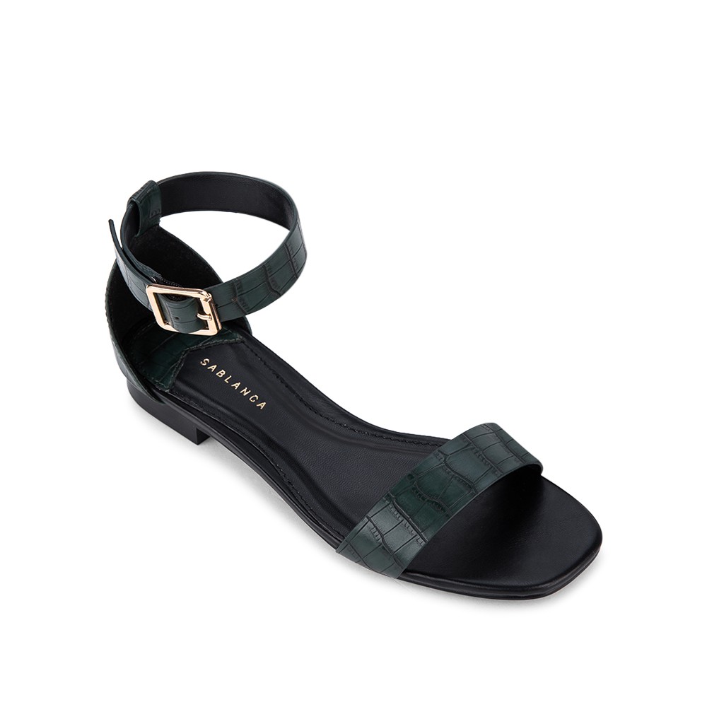 [Mã FASHIONMALLT4 giảm 15% đơn 150k] Giày Sandal đế bệt vân da cá sấu - Sablanca 5050SK0041