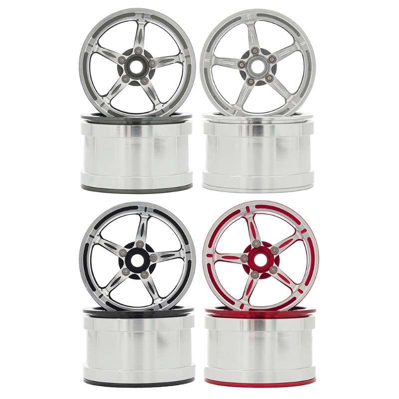 Set 2 Bánh Xe Kim Loại Màu Đen Cho Xe Điều Khiển Từ Xa Axial SCX10 | BigBuy360 - bigbuy360.vn