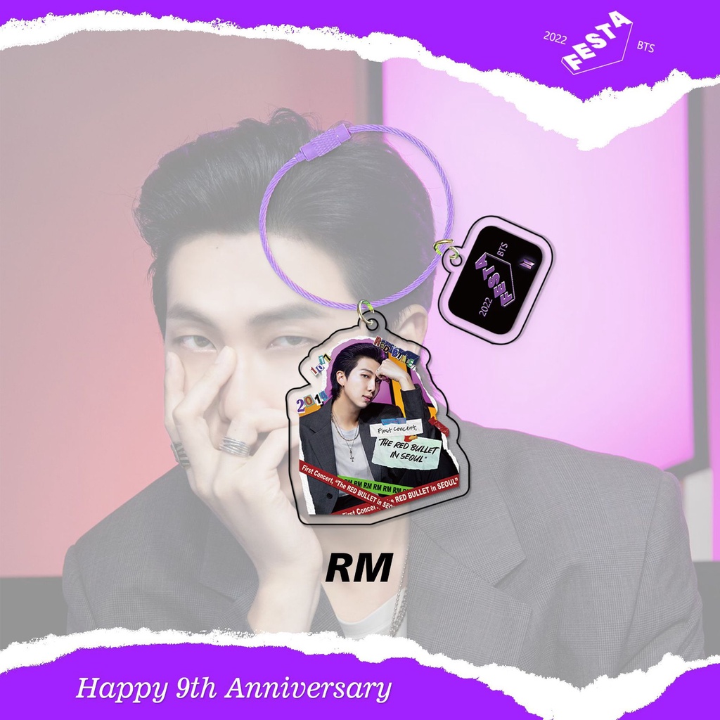 2 Móc Khóa Kpop BTS V 9th Anniversary