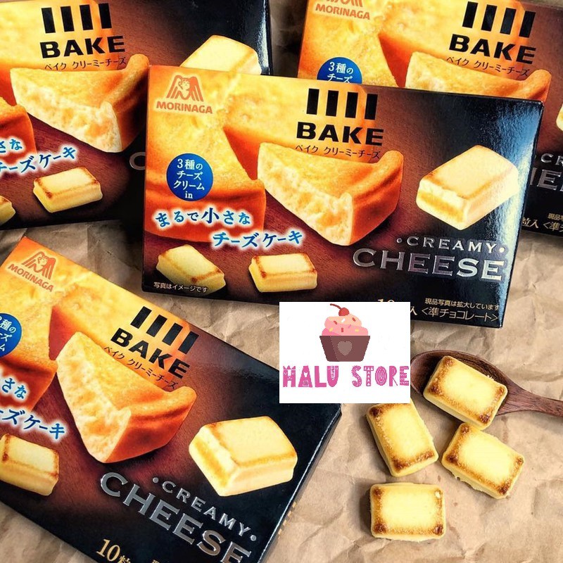 [DATE 09/2022] Bánh phô mai nướng Cheese Bake Morinaga Nhật Bản hộp 45g