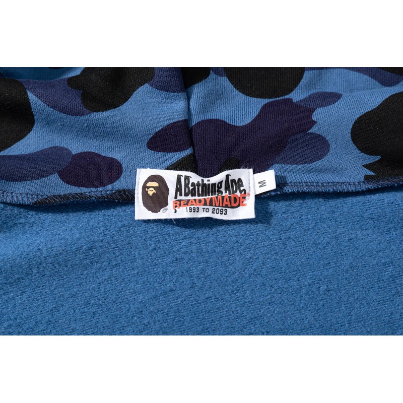 BAPE Áo Hoodie Có Nón Tay Dài In Hình Đầu Hổ Cá Tính