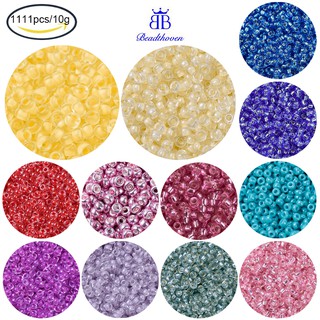 11111 hạt trong suốt làm vòng phong cách nhật bản bằng AB 2x1.3 mm lỗ 0.8 mm 10g