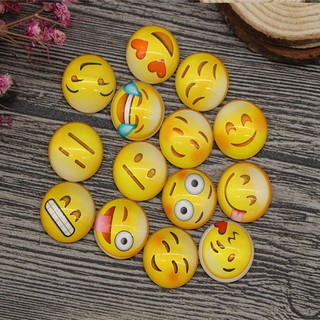 Cabochon magnets decorated with Emoji