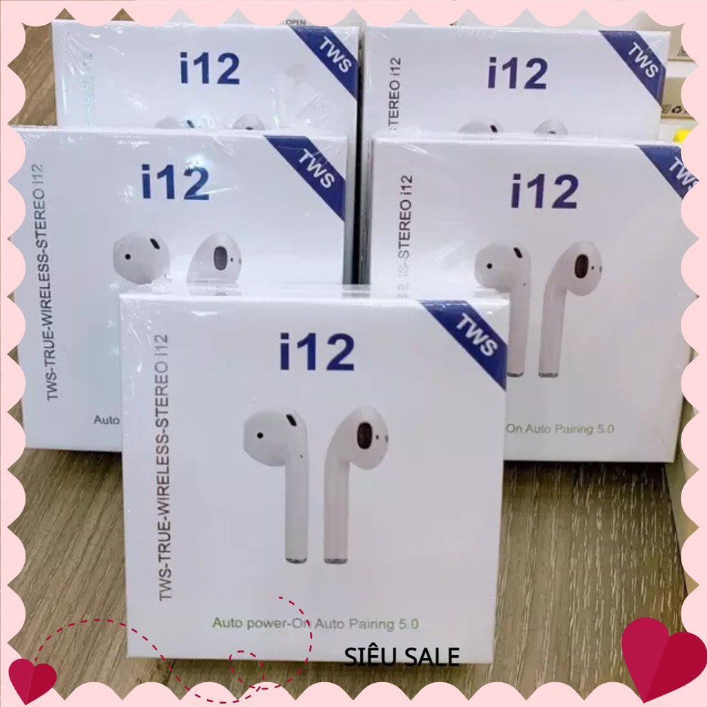 Tai Nghe Bluetooth Chính Hãng I12 Không Dây Nhét Tai Phụ Kiện Tai Nghe Điện Thoại IOS Và Android Siêu Hayjanna.shop6 | BigBuy360 - bigbuy360.vn