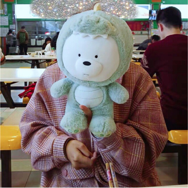 Miniso đồ chơi nhồi bông Hình Chú Gấu We Bare Bears Đáng Yêu