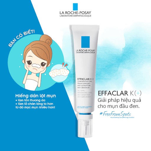 Kem Dưỡng Roche-Posay Effaclar Duo+ Giảm Mụn Giảm Thâm Thông Thoáng Lỗ Chân Lông La 40ml