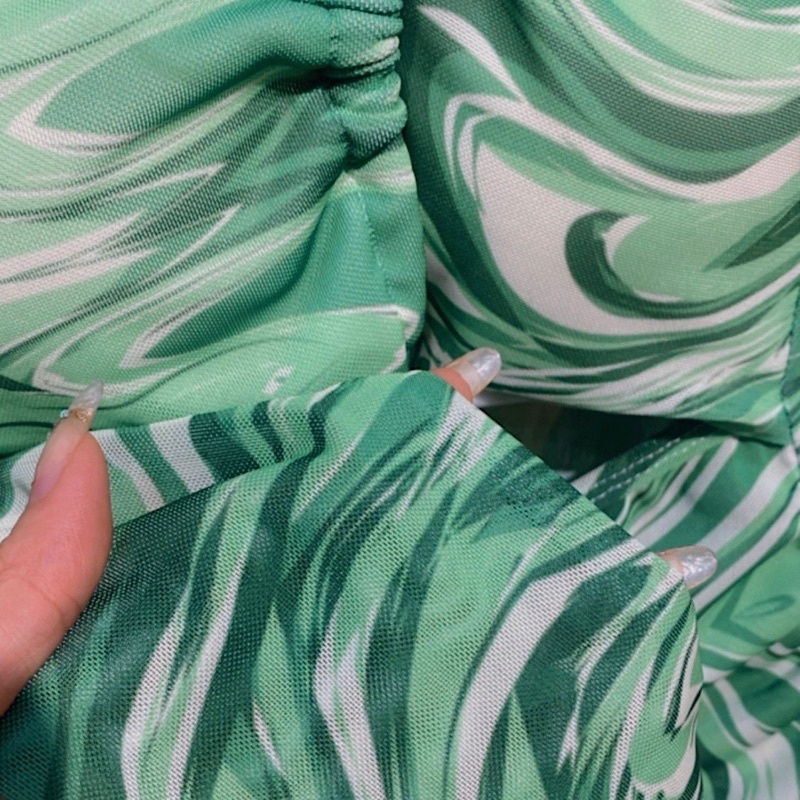 BIKINI Váy dài tay loang xanh sexy hot trend