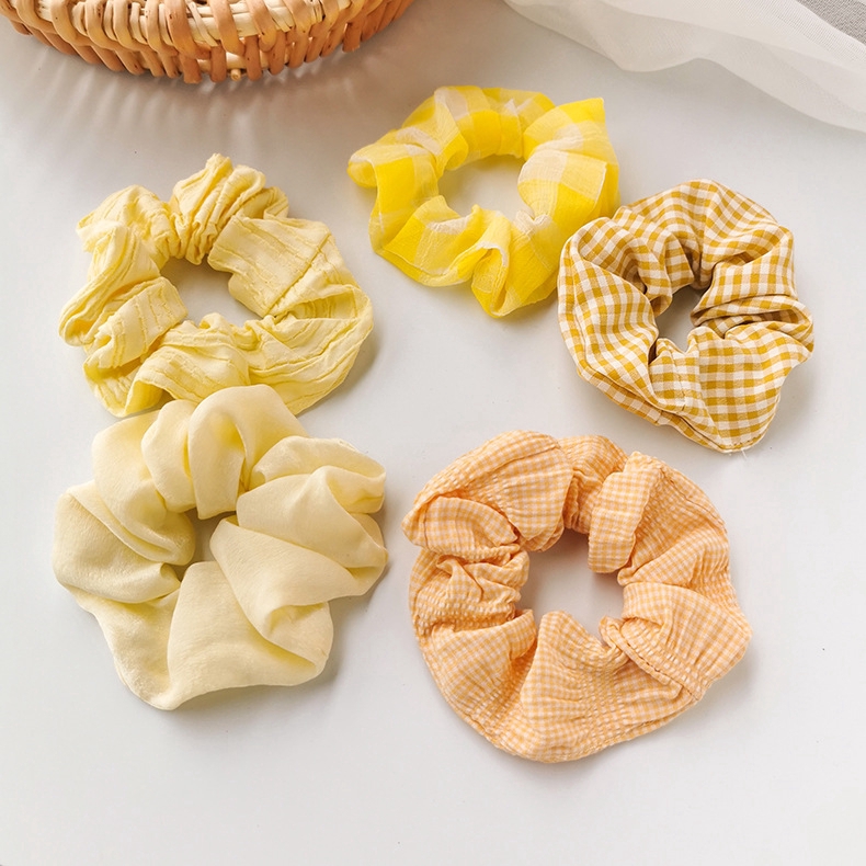 Dây Cột Tóc Màu Vàng Dễ Thương Dành Cho Nữ