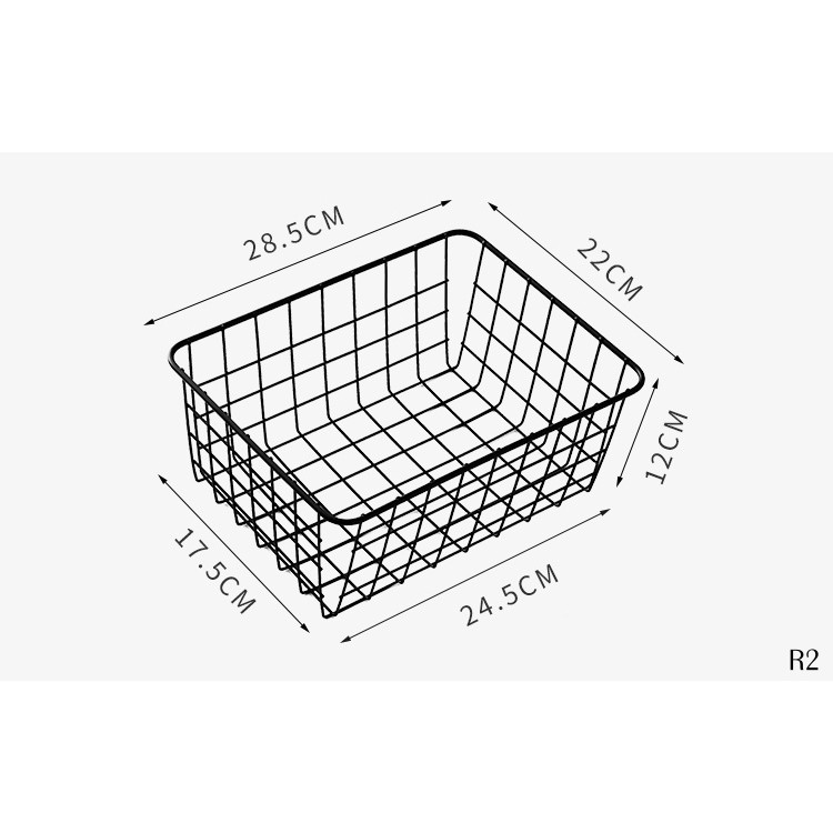 Rổ kim loại hình chữ nhật | BigBuy360 - bigbuy360.vn