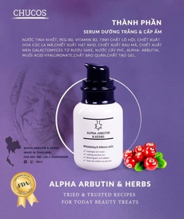 Serum trắng da Alpha Arbutin Chucos