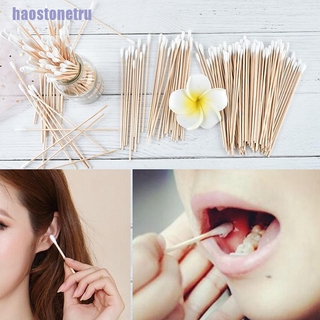 Set 100 tăm bông y tế cán gỗ dài 6" chắc chắn
