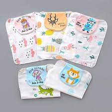 Khăn thấm mồ hôi lưng in hình cao cấp, mềm mại an toàn cho da bé