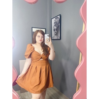 ĐẦM SOẮN NGỰC TAY PHỒNG KHOÉT EO(bigsize 60kg-90kg)