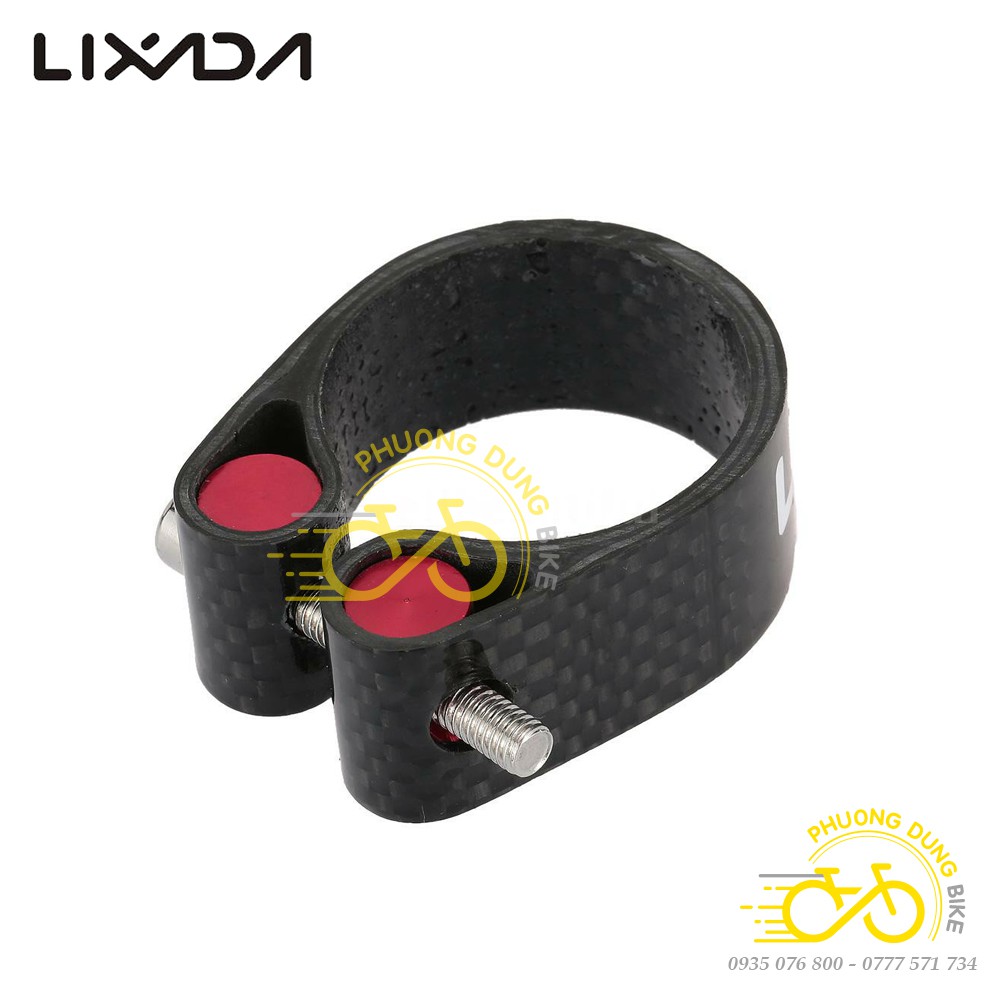Khóa chốt yên Carbon bắt ốc xe đạp LIXADA 34.9mm
