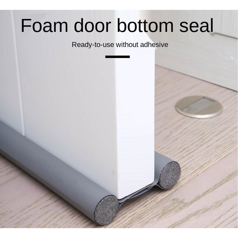 Miếng Đệm Chặn Đáy Cửa Bằng Da + Xốp Linh Hoạt Chống Gió Chống Thời Tiết Tiện Dụng 2022