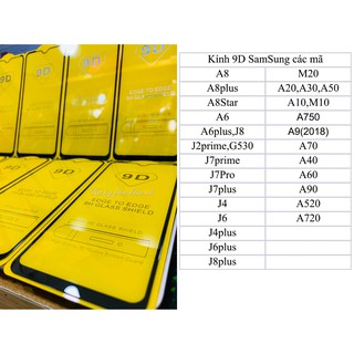 KÍNH CƯỜNG LỰC full 9D nhiều dòng máy SamSung