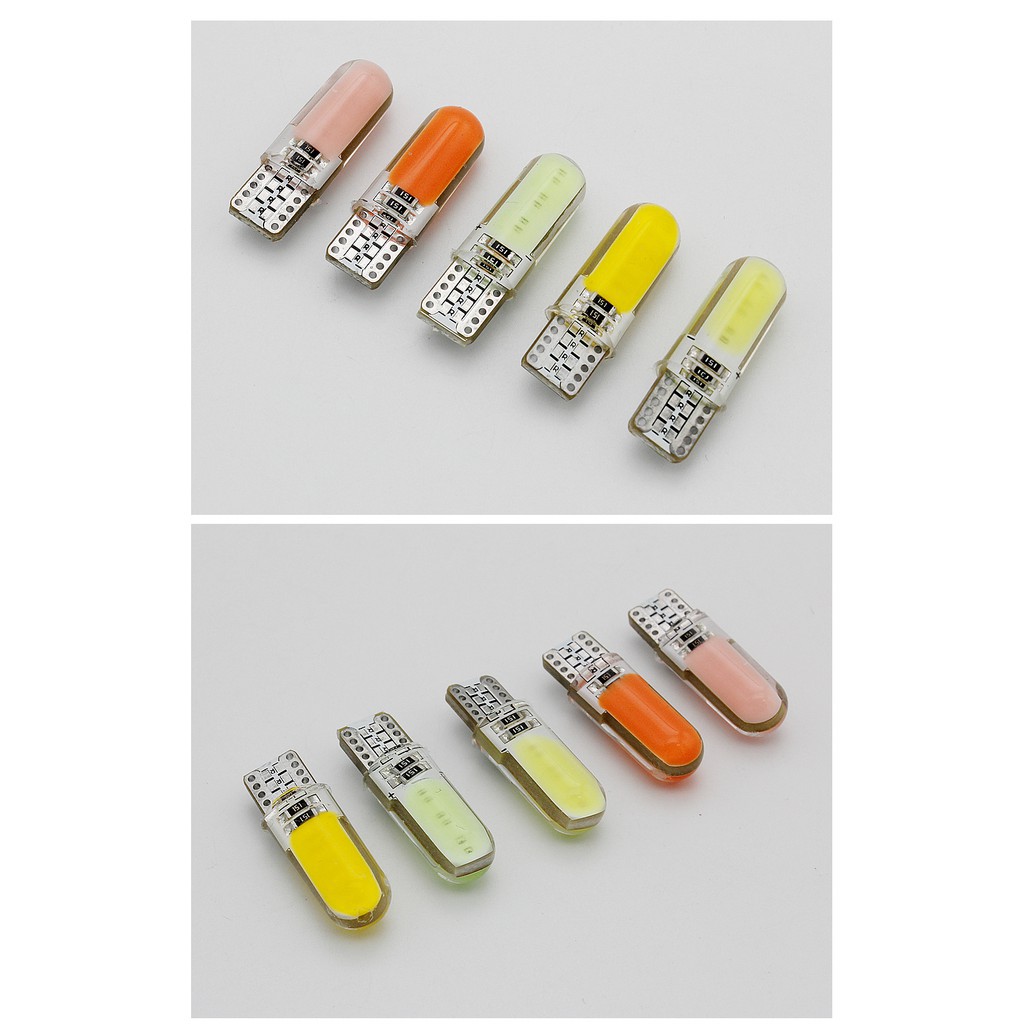 1X Bóng LED T10 đèn xi nhan, đèn ô tô chipCOB demi xe máy