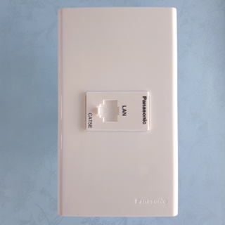 Combo mặt nạ 1 lỗ wev68010sw và hạt ổ cắm mạng cat5e wev2488sw - panasonic