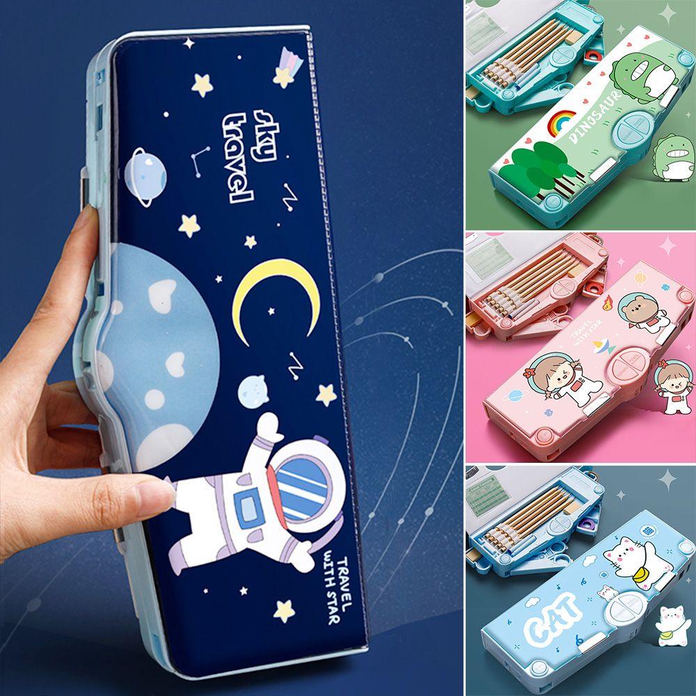 LAKAMIER Túi Đựng Bút Bằng Vải Canvas Thiết Kế Dễ Thương Tiện Dụng Cho Học Sinh