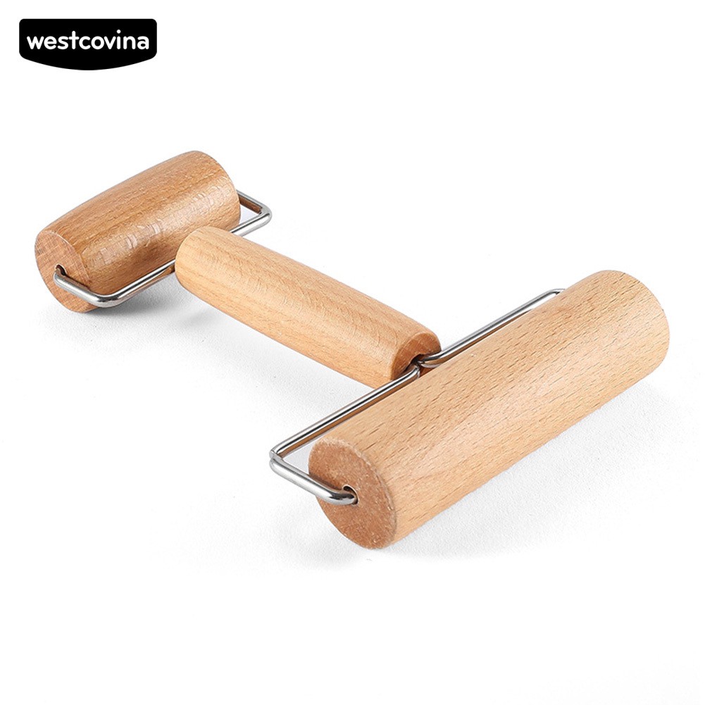 Phương Tây✔ Cây Lăn Bột Làm Bánh Hai Đầu Bằng Gỗ