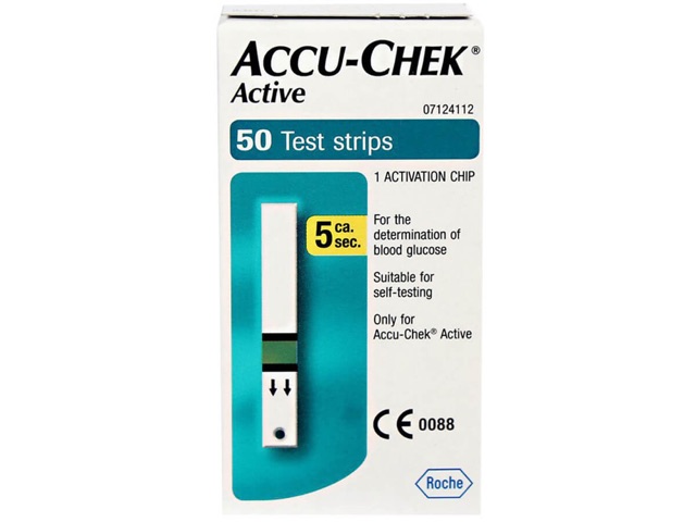 Que thử đường huyết ACCU-CHECK ACTIVE (Hộp 25 que - hộp 50 que)