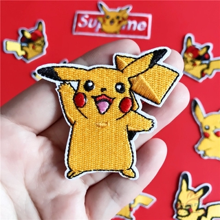 Miếng Dán Ủi Thêu Hình Pikachu Dễ Thương