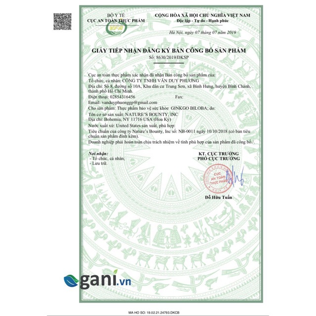 Bổ Não GINKGO BILOBA Mỹ 300v (Mẫu mới)