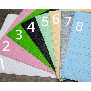Xốp dán tường 3d giả gạch. Khổ lớn 70x77cm dày 3,5mm