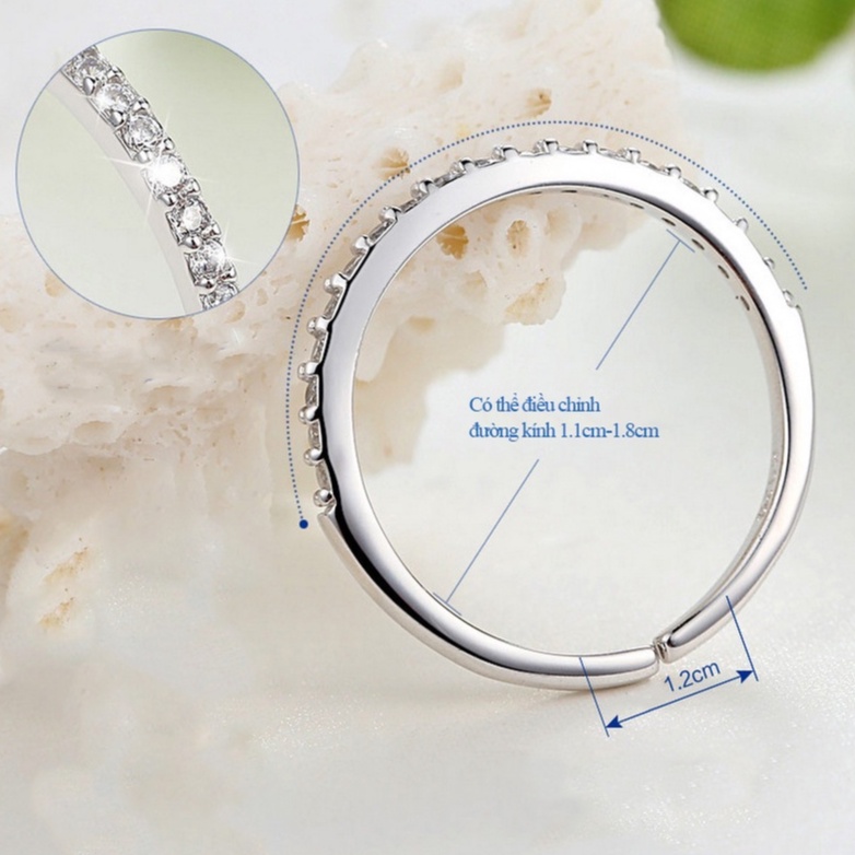 Nhẫn Bạc 925 Đính Đá Thiết Kế Đơn Giản Cho Nữ Ring For Women - N2457 Bảo Ngọc Jewelry