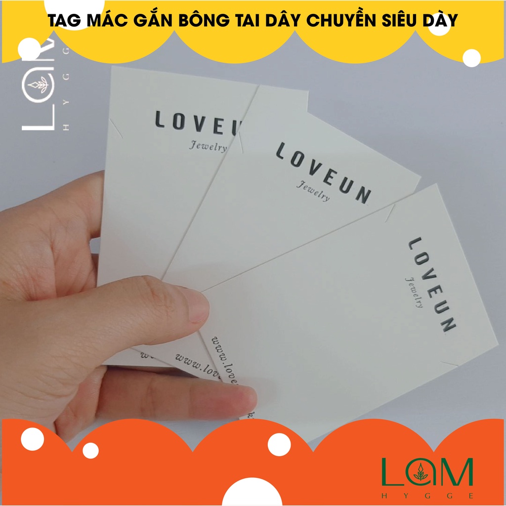100c Tag mác gắn bông tai dây chuyền gắn bộ bông tai dây chuyền siêu dày - Lamhygge