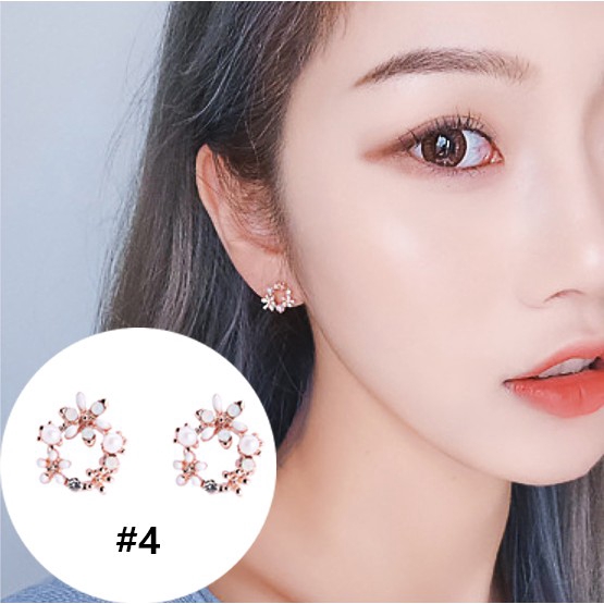 Bông tai thời trang xi mạ bạc 925 phong cách Hàn Quốc xinh xắn cho nữ A486