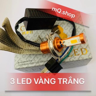 [Nhập AU12K giảm 12K đơn từ 99K]ĐÈN PHA LED CYT 3 TIM VÀNG TRẮNG AC-DC (BH 6TH ĐỔI MỚI)