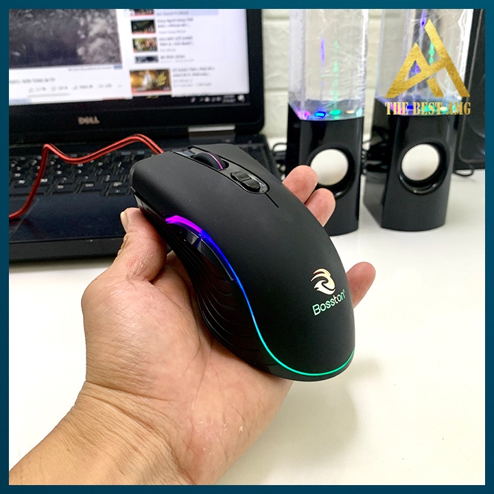 Chuột Máy Tính Có Dây Chuột Gaming LED RGB BOSSTON M710 Chuột Laptop PC Mouse Chơi Game