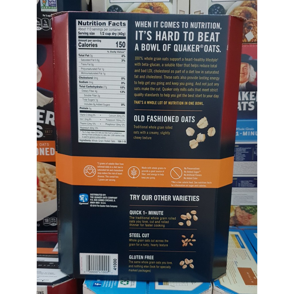 Yến Mạch Mỹ Quaker Oats - Old Fashion Cán Mỏng | BigBuy360 - bigbuy360.vn