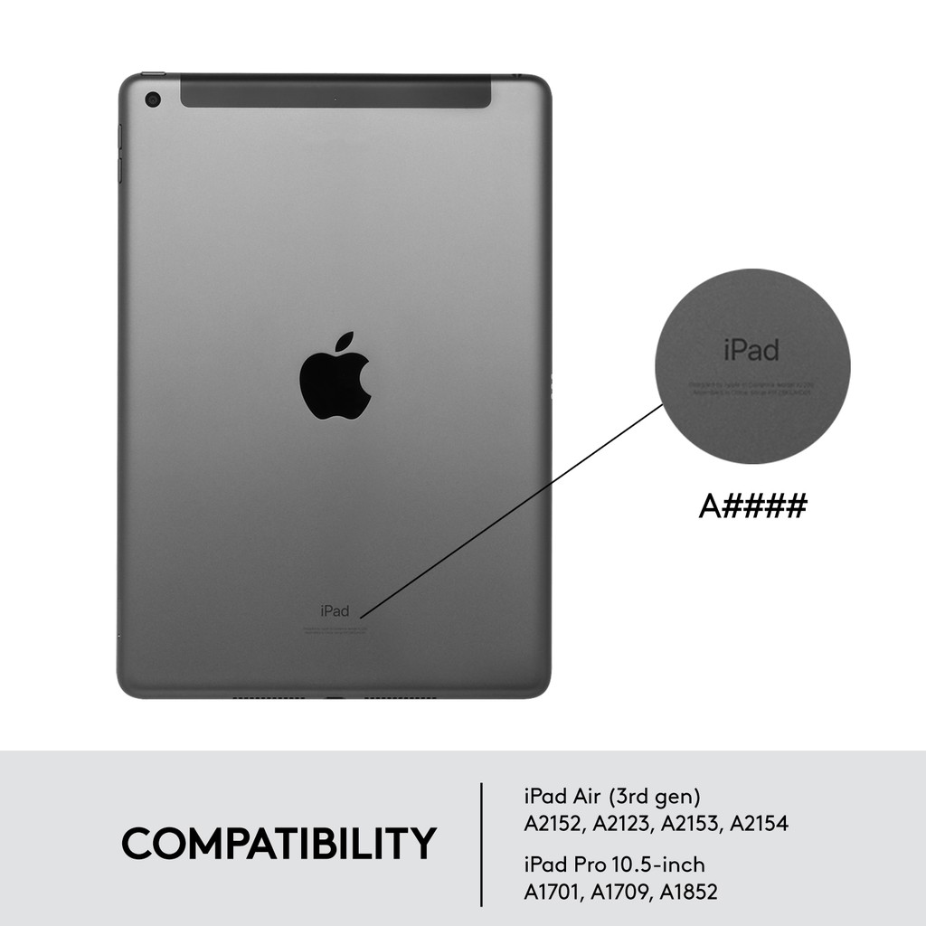 Bao da kèm bàn phím Logitech Combo Touch dành cho iPad Air(Gen 3) và iPad Pro 10.5 inch | BigBuy360 - bigbuy360.vn